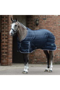 2022 Saxon Channel Quilt Medium Standard Neck Rug - Navy / White